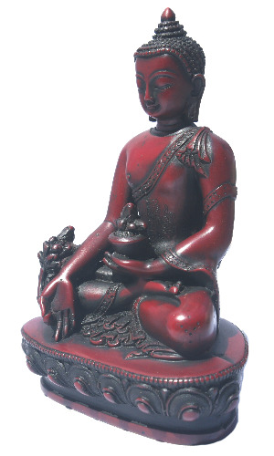 Medicine Buddha wood color 6" tall RB-859R